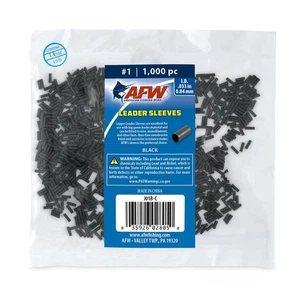 Mangas de crimpado de un solo barril American Fishing Wire, tamaño #1/.033", negro, 1,00... - Imagen 1 de 9
