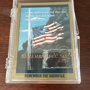 Remember Pearl Harbor 50th Anniversary 50-Card Set Base (Tuff Stuff, 1991) Seconda Guerra Mondiale - Foto 1 di 3