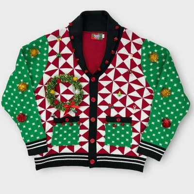 Spencers Ugly Christmas Sweater Lights Up XXL Unisex Men Women Holiday Wreath 3D - Image 1 of 4