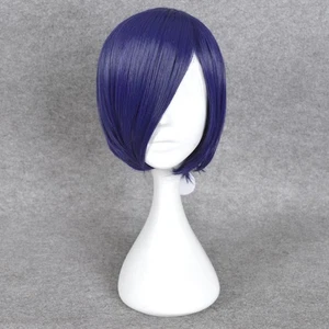 Cosplay Wig Short Bob Straight Hair Halloween Wigs + Cap - Picture 1 of 4