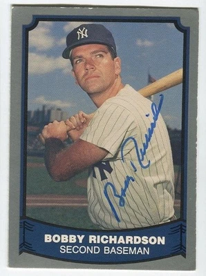 Bobby Richardson Signed 1988 Pacific Legends I #74 Card New York Yankees Auto AU - Image 1 of 2