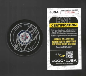 Andrew Ladd signiert Winnipeg Jets offizielles Spiel Puck JSA COA - Bild 1 von 1