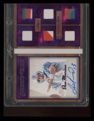 Hilos giratorios de hojas 2025 - Libro de historia Dan Marino #SY-013 parche autógrafo 02/10 Foto 1 de 2