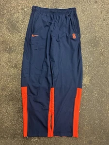 Nike On Field Dri Fit Syracuse University Nylon Zippered Track Pants Blue Mens L - Picture 1 of 11