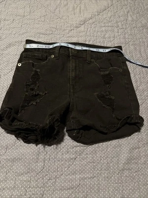 Pantalones cortos de jean Aeropostale negros talla 4 Foto 1 de 4