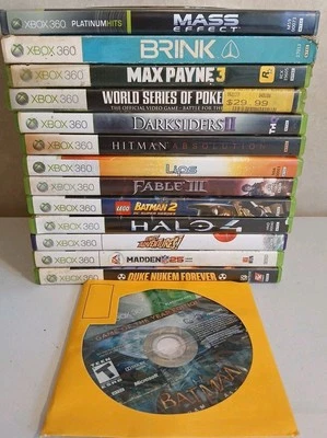 Lot of 14 Xbox 360 & 1 Xbox One Games Untested In Descent Shape  - Image 1 of 4