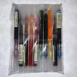 Brand New Set Of 10 Sunabc High Quality Needle Type Colored Bold Gel Pens - Picture 1 of 3