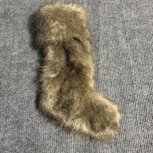 Kunstfell Weihnachtsstrumpf Nicole Miller Hütte Landhaus rustikale Dekor 21 Zoll - Bild 1 von 3