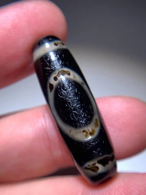 Dzi Bead" Heaven & Earth " Amulet Pendant 35.3mm x 10.5mm Foto 1 de 4