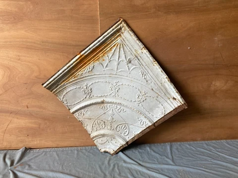 Antique Tin Ceiling  2' x 2' Shabby Tile 24" SQ Chic VTG Crafts 111-23A Cover