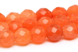 4MM Orange Aventurine Beads Grade AAA Faceted Round Loose Beads - Picture 1 of 4