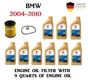 New Engine Oil Filter & 9 Oil for BMW 760Li 550i 650i 750i 750Li 760i X5  - Picture 1 of 8