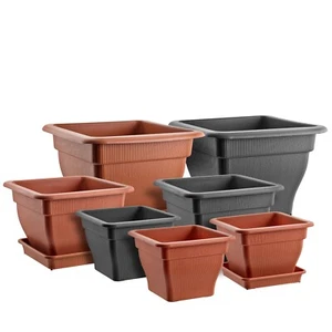 Pflanzkübel Wasserspeicher Untersetzer Blumenkübel Pflanztopf quadratisch - Bild 1 von 26