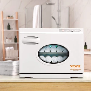VEVOR Calentador de Toallas Secador de Toallas 23 L con luz UV Spa, Blanco - Imagen 1 de 12