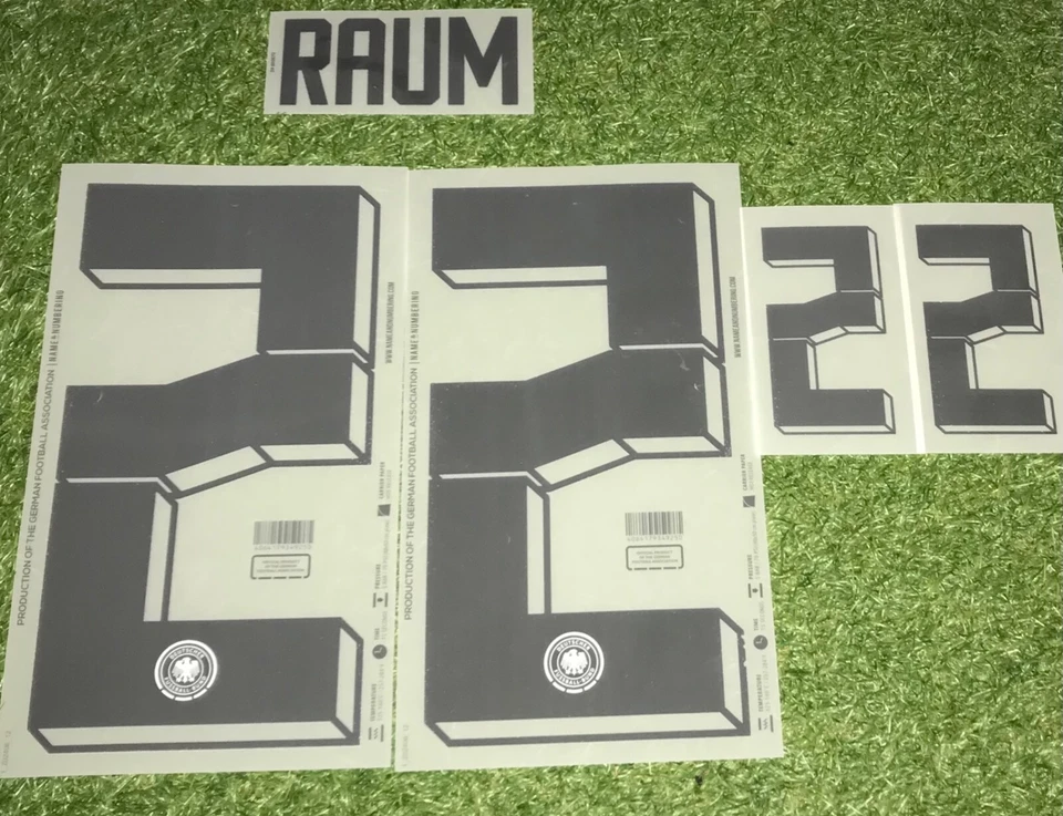 ORIGINAL FLOCK David Raum Flock Set in Matchworn Size für DFB Deutschland Home Trikot 2024/25