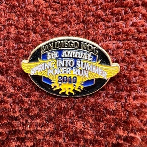 Motorcycle Ride Pin, San Diego Hog Spring to Summer 2010, Motorcycle Vest Pin - Picture 1 of 1