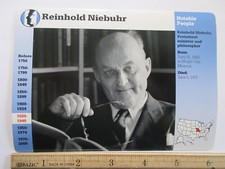 Grolier Story of America - Reinhold Niebuhr - oversized card 1997