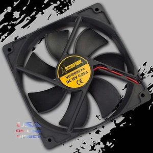 2pcs Square Rotary Cooling Fan 6" x 1" Slim 12Volt Marine Automotive Computer US - Afbeelding 1 van 1