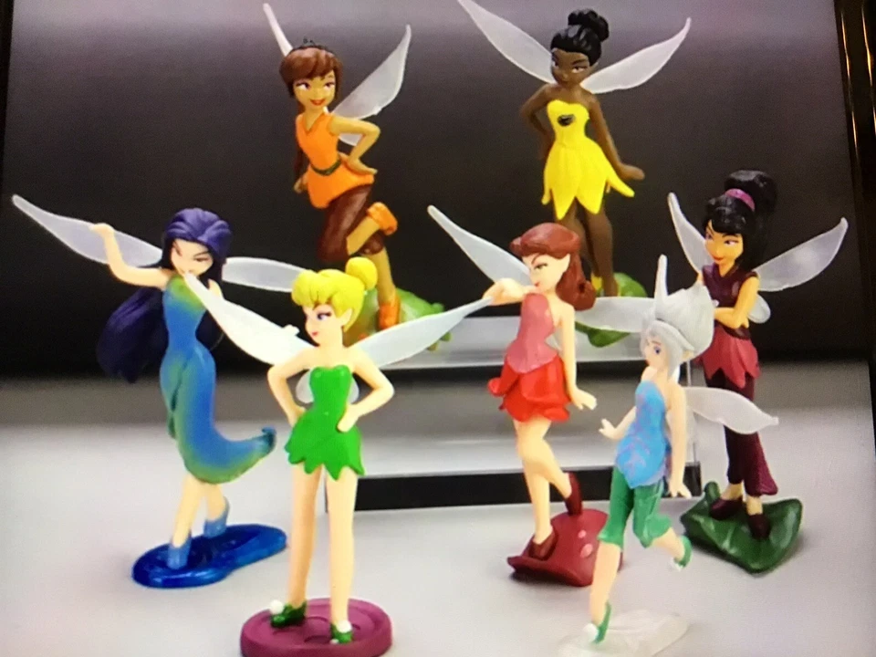 Tinkerbell Fairy Girlfriends - 7 piezas - adornos para pasteles - exhibición de Hadas - NUEVO EN BOLSA Foto 1 de 4