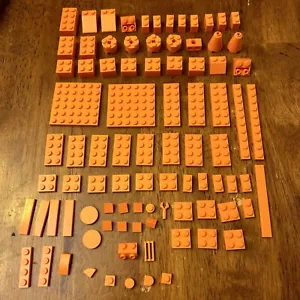 Lego Lot 80 Orange Replacement Plates Slope Brick Smooth Pieces - Picture 1 of 5