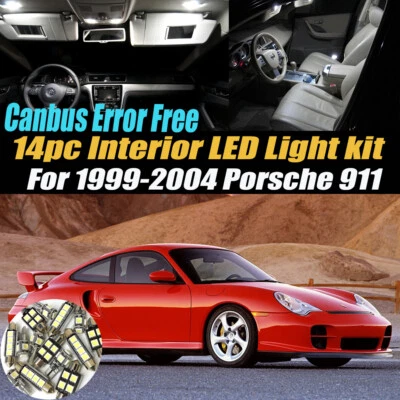 14Pc CANbus Error Free Interior LED White Light Kit for 1999-2004 Porsche 911 - Image 1 of 4