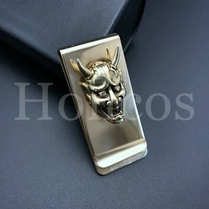 SIGNO DE DÓLAR CALAVERA BRONCE COLOR ORO BILLETE DINERO SOPORTE NUEVO PARA HOMBRE MOTOCICLISTA ROCK - Imagen 1 de 6