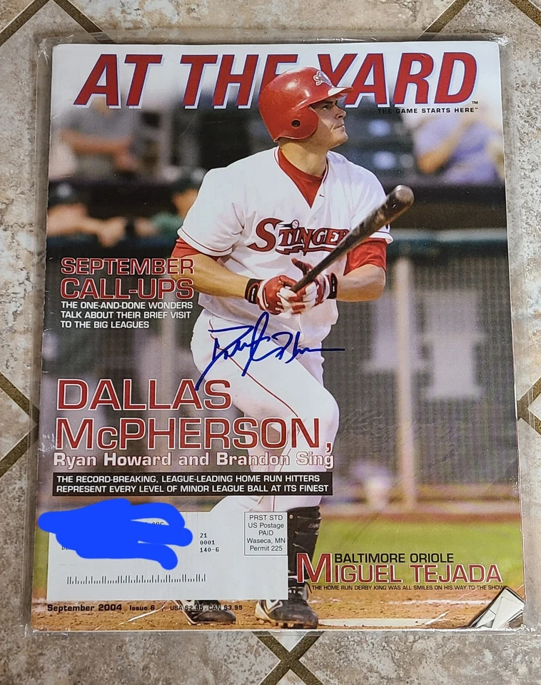 Dallas McPherson Signed At The Yard Magazine Milb 2004 Anaheim Angels Foto 1 de 1