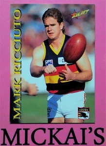 AFL SELECT - MARK RICCIUTO - ADELAIDE FOOTBALL CLUB - FOOTY TRADING CARD 1995 - Picture 1 of 1
