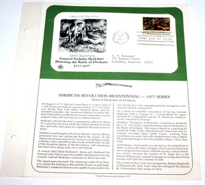 First Day of Issue Souvenir Page 200 Anniversary American Revolution 1977 Stamp - Picture 1 of 2