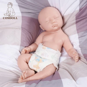 17.7 Inch Unpainted Girl Silicone Reborn Doll Full Body Soft Silicone Made - Picture 1 of 8