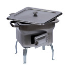 Barbecue fornacella ECO piccola in acciaio 25 x 25 cm atezza 24 cm con sportello