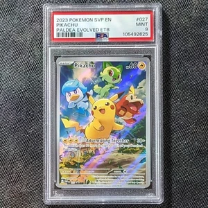 2023 POKEMON SVP EN-SV BLACK STAR PROMO 027 PIKACHU PALDEA EVOLVED PSA 9 NM - Picture 1 of 2