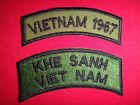 2 Vietnam War Subdued Arcs Patches: Vietnam 1967 And Khe Sanh Vietnam