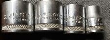 Husky 3/8" Drive Sockets - 3/4"-11/16"-1/2"-3/8" U.S.A. 1224-1222-1216-1212