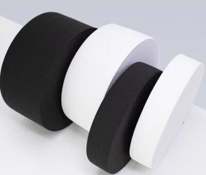 40mm & 60mm WIDE Flat ELASTIC Stretch Ribbon BAND Sewing Woven Trousers Waist AU - Picture 1 of 2