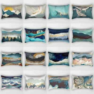Abstract Geometric Polyester Pillow Cover 30x50cm Cushion Cover Sofa Decorative - Picture 1 of 39
