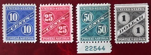 US SC# PS7-10 Mint and Used Stamps Complete Set - Picture 1 of 10