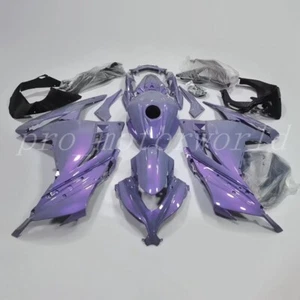 Chameleon Gray Pearl Purple Fairing Kit w/ Tank For Kawasaki Ninja 300 2013-2017 - Picture 1 of 3