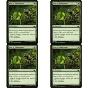 4 x SEAL OF PRIMORDIUM Modern Masters 2017 mtg NM Green - Enchantment Com - Picture 1 of 1