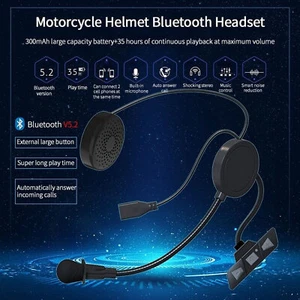 Kabellos Motorrad Helm Headset Bluetooth5.2 Fahrrad Kopfhörer Musik Lautsprecher - Bild 1 von 12