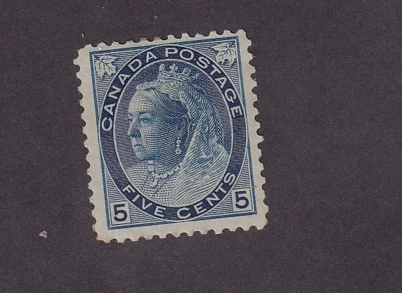 CANADA # 79 VF-MLH Q/VICTORIA 5cts NUMERAL ISSUE CAT VALUE $350 (KP22) - Image 1 of 1