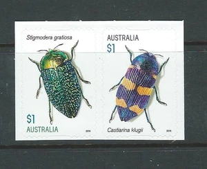 AUSTRALIA 2016 KÄFER 2ER SET SELBSTKLEBEND EX BOOKLET UNMONTIERT NEUWERTIG, NEUWERTIG - Bild 1 von 1