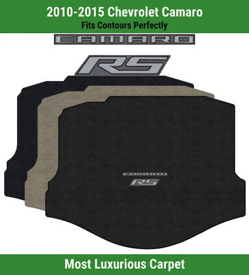 Lloyd Luxe Trunk Carpet Mat for '10-15 Chevrolet Camaro w/Silver Camaro RS Logo - Image 1 of 4