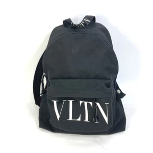 VALENTINO Bag VLTN logo Backpack Nylon Black/White - Foto 1 di 14