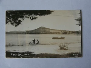 Morgan Vermont VT RPPC Real Photo Lake Seymour Richardson Photo to Millville NJ - Picture 1 of 2