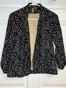 Eyeshadow Womens Black Beige Nude Polka Dotted Blazer/Jacket Size Small - Picture 1 of 8