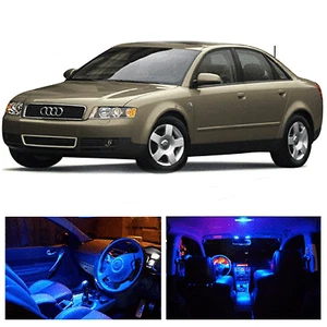 Kit de paquete de licencia interior luces LED azules para Audi A4 2002-2004 solo B6 (19 piezas) - Imagen 1 de 6