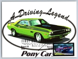 #5716 Pony Cars 1970 Dodge Challenger FDC Maxi Card w/Pict Speedometer Cancel - Picture 1 of 2