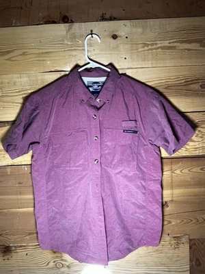 Camisa de senderismo ExOfficio para mujer con botones talla mediana manga corta ventilada rosa rojizo Foto 1 de 4