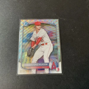 2025 Bowman Chrome Prospects Wave Refractor /350 George Klassen #BCP-63 - Picture 1 of 2